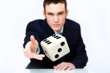 Dice as symbol of risk and luck clipart