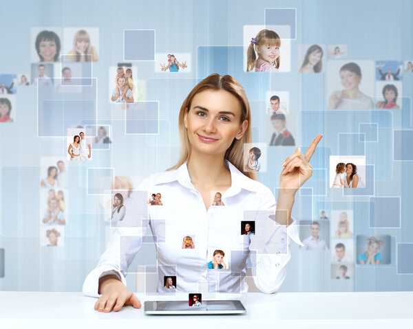 Businesswoman making presentation