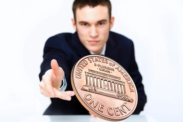 위험과 행운의 상징으로 동전 — 스톡 사진