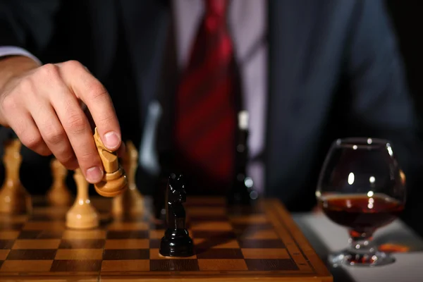 Satranç oynamayı işadamı — Stok fotoğraf