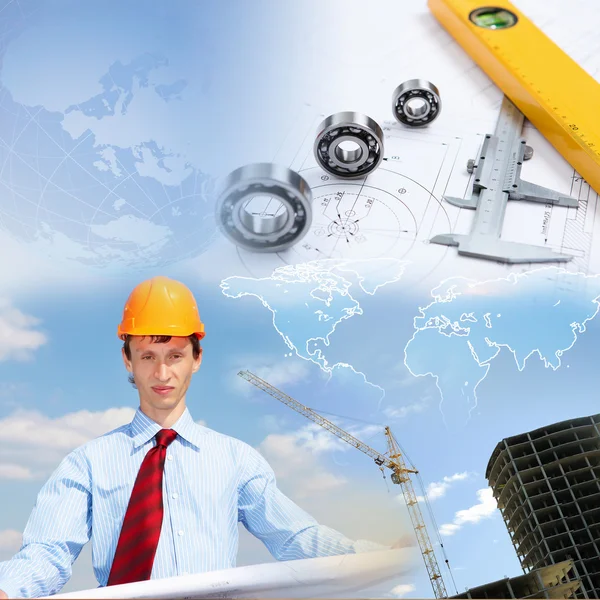 Colagem da indústria da construção — Fotografia de Stock