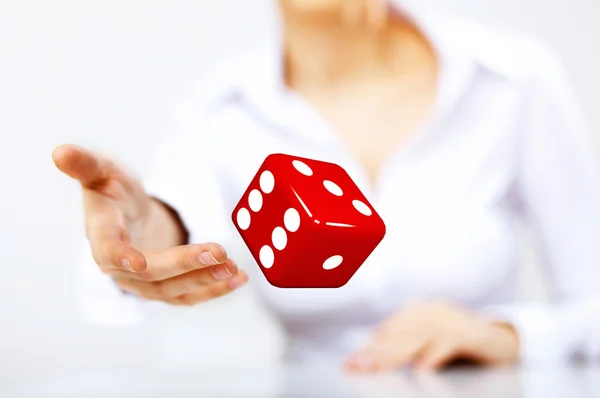 Dice as symbol of risk and luck — Stock Photo, Image