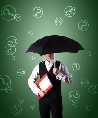 Businessman and weather clipart