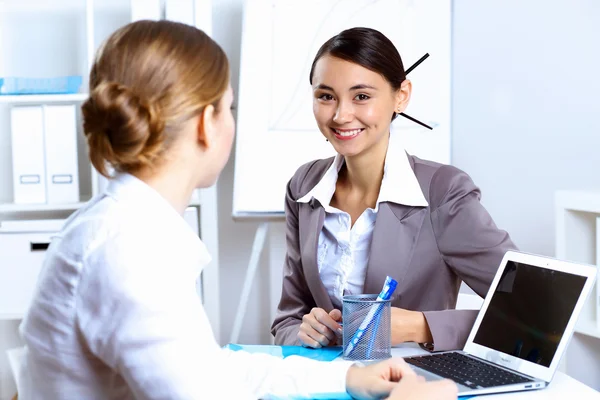 Young women in business wear working in office — Stock Photo, Image