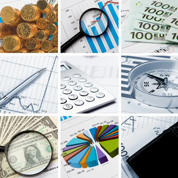 stock image Financial and business charts and graphs