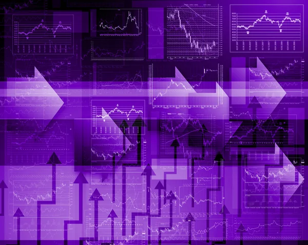 Finanzdiagramme, Diagramme und Grafiken — Stockfoto