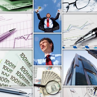 Financial and business charts and graphs