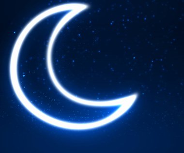 Night sky background with moon and stars clipart