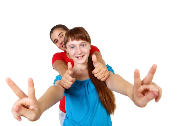 Due ragazze adolescenti insieme — Foto Stock