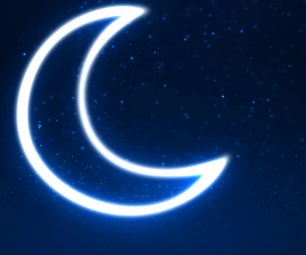 Na tle nieba w nocy księżyc i gwiazdy — Zdjęcie stockowe
