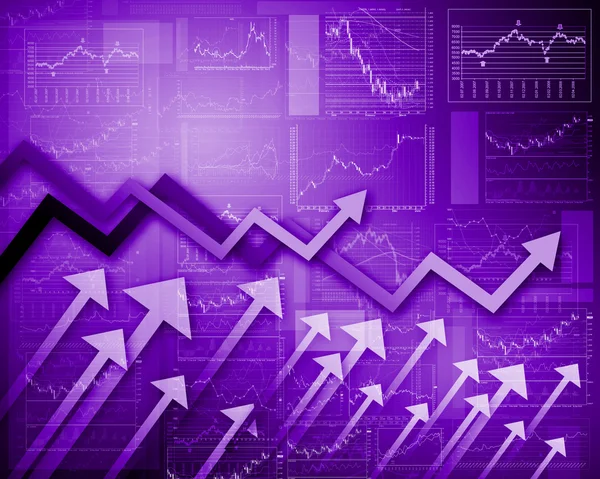 Diagramas, gráficos e gráficos financeiros — Fotografia de Stock