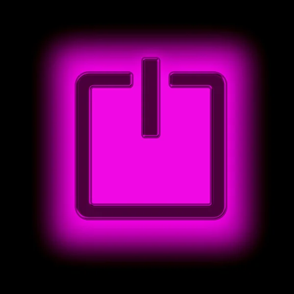 Power button against black background — Stock Photo, Image