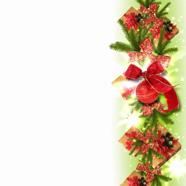 Background with traditional Christmas decoration — Stock Photo, Image