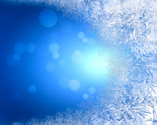 Зимний фон с белыми снежинками — стоковое фото