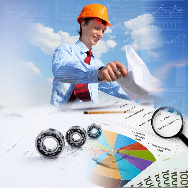 Construction industry collage — Stockfoto