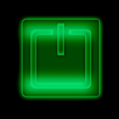 Power button against black background clipart