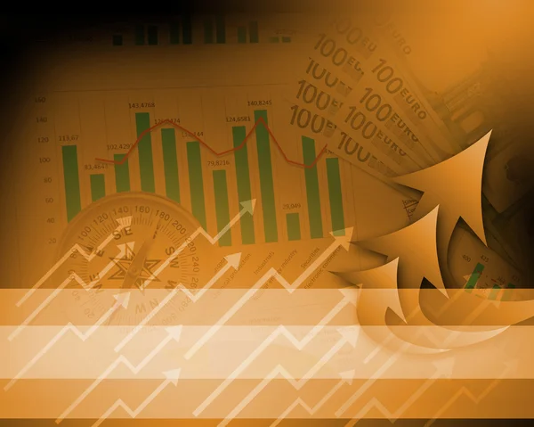 Globális pénzügyi színes grafikonok és görbék — Stock Fotó