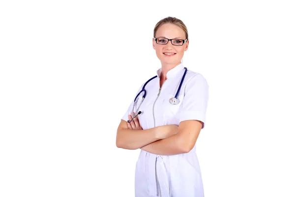 Young female doctor with stethoscope — Stock Photo, Image