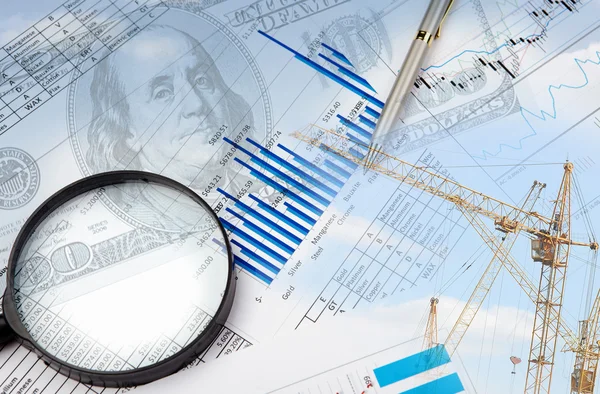 stock image Financial and business charts and graphs