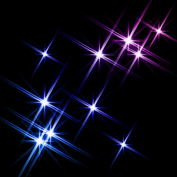 Черный фон с сияющими звездами — стоковое фото