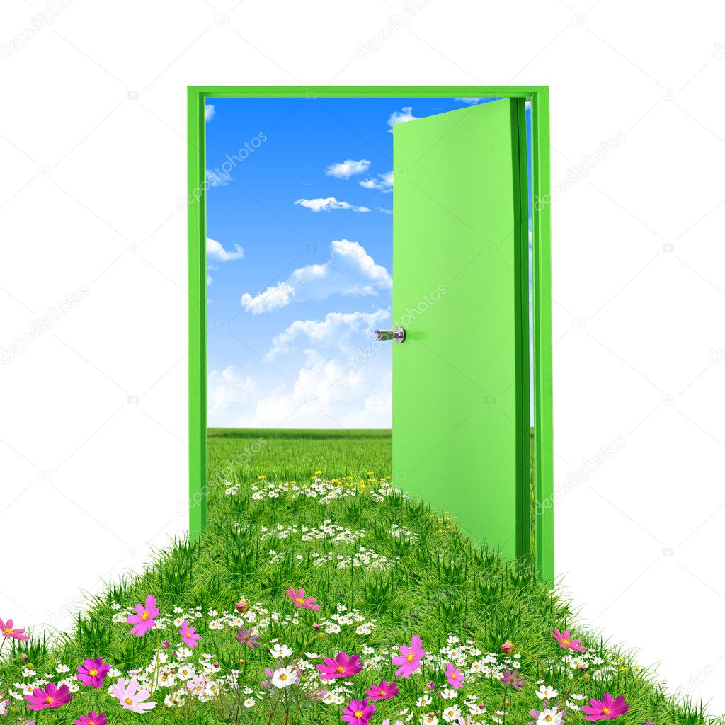 Open door leading to summer