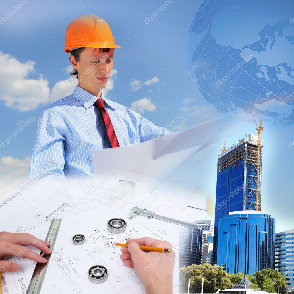 Construction industry collage