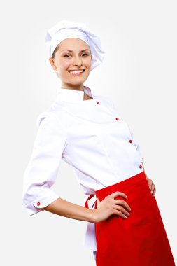 üniformalı genç aşçı portresi