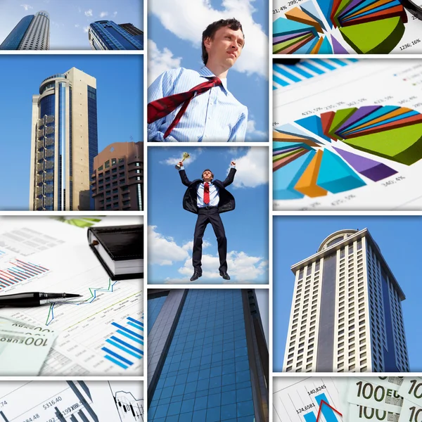 Финансовые и бизнес-графики — стоковое фото