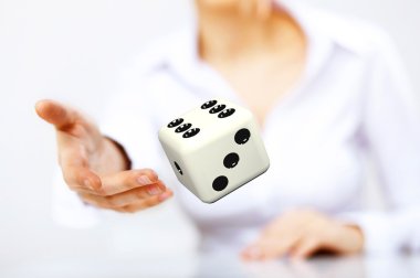 Dice as symbol of risk and luck clipart