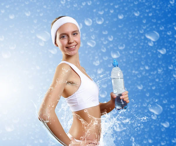 スポーツをやっている若い健康な女性 — ストック写真