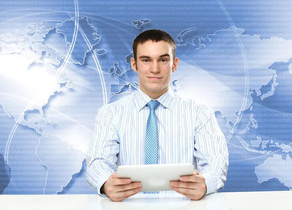 Young businessman making presentation — Stock Photo, Image