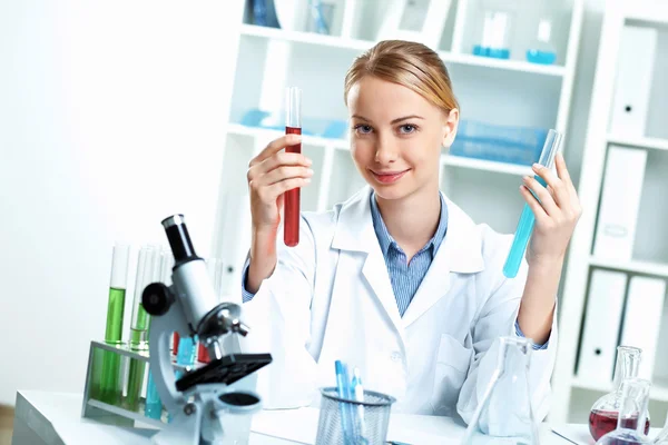 Young scientist working in laboratory Stock Picture