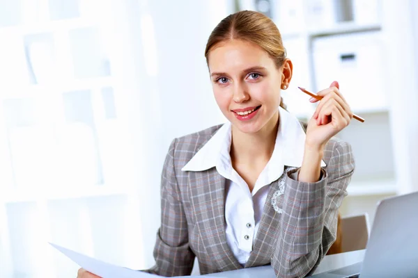 Business woman in office Stock Photo