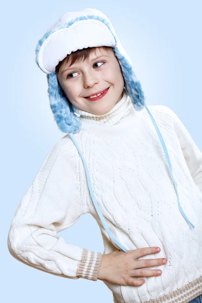 Portret z małym dzieckiem w odzieży zimowej — Zdjęcie stockowe