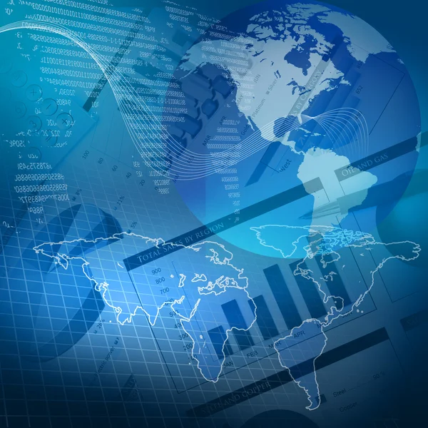 Globale Finanzfarbdiagramme und Diagramme — Stockfoto