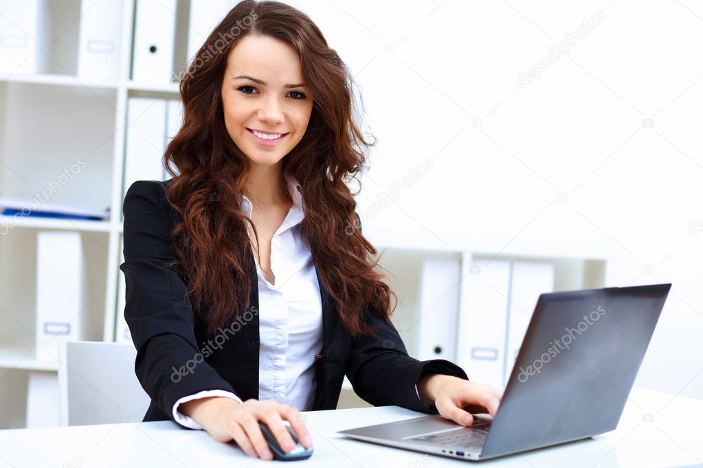 Young busines woman with notebook