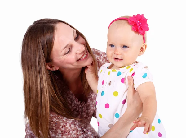 Young mother with little daughter — Stock Photo, Image