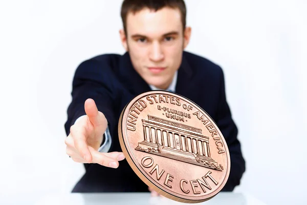 stock image Coin as symbol of risk and luck