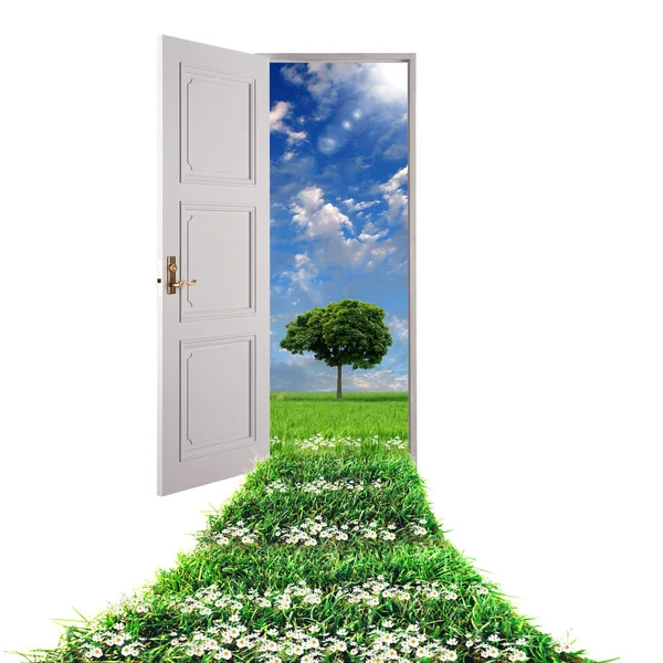 stock image Open door leading to summer