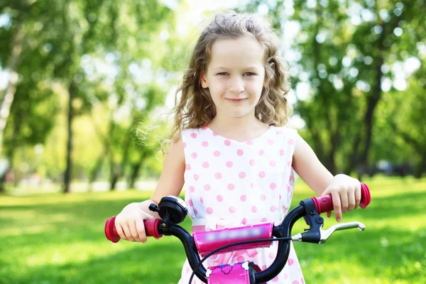 stock image Little girl in summer park