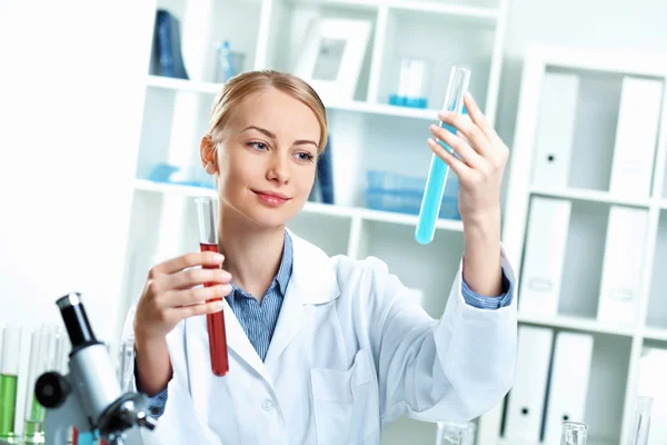 stock image Young scientist working in laboratory