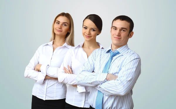 Tři mladé úspěšné podnikání osoby dohromady — Stock fotografie