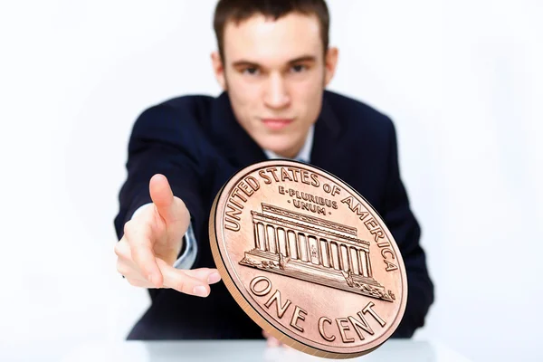 위험과 행운의 상징으로 동전 — 스톡 사진