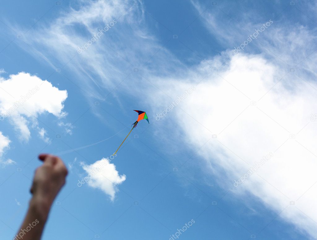 Wind kite in the sky