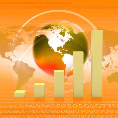 küresel finansal renk çizimler ve grafikler