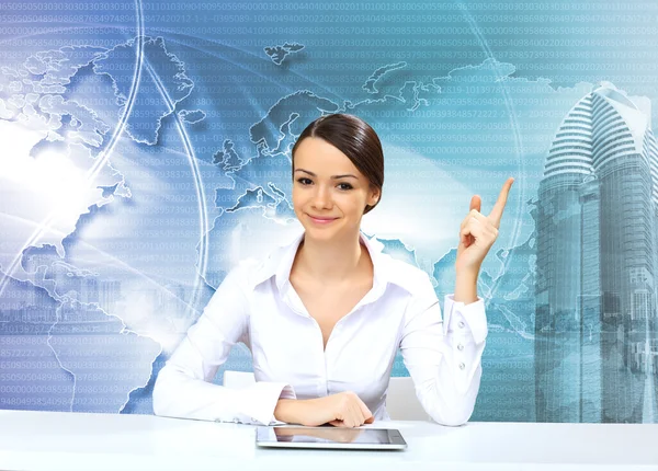 Young businesswoman making presentation — Stock Photo, Image