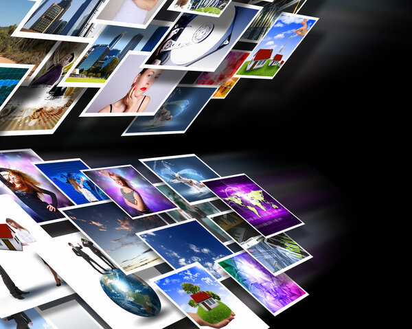 Screens with images flow