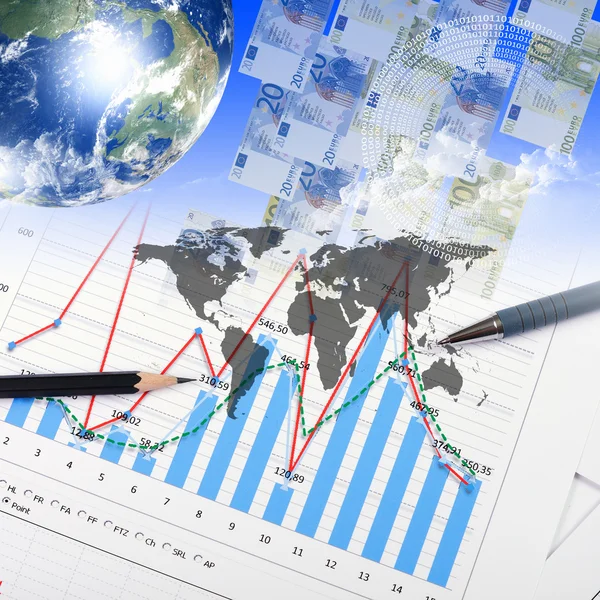 Financial and business charts and graphs Stock Picture