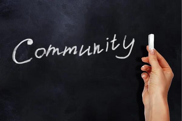 School board with the word Community on it — Stock Photo, Image