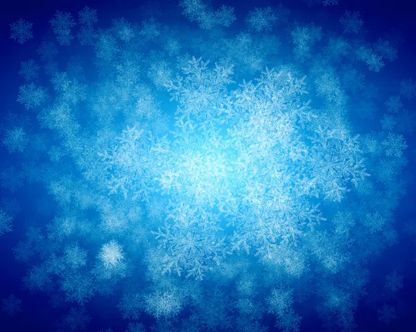 Winter achtergrond met witte sneeuwvlokken — Stockfoto